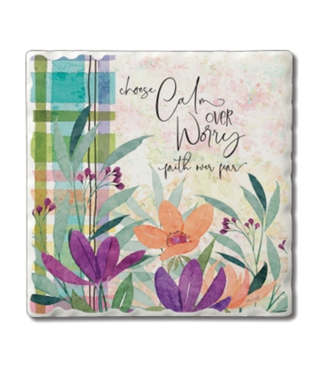 Garden Breeze Tumbled Tile Coaster