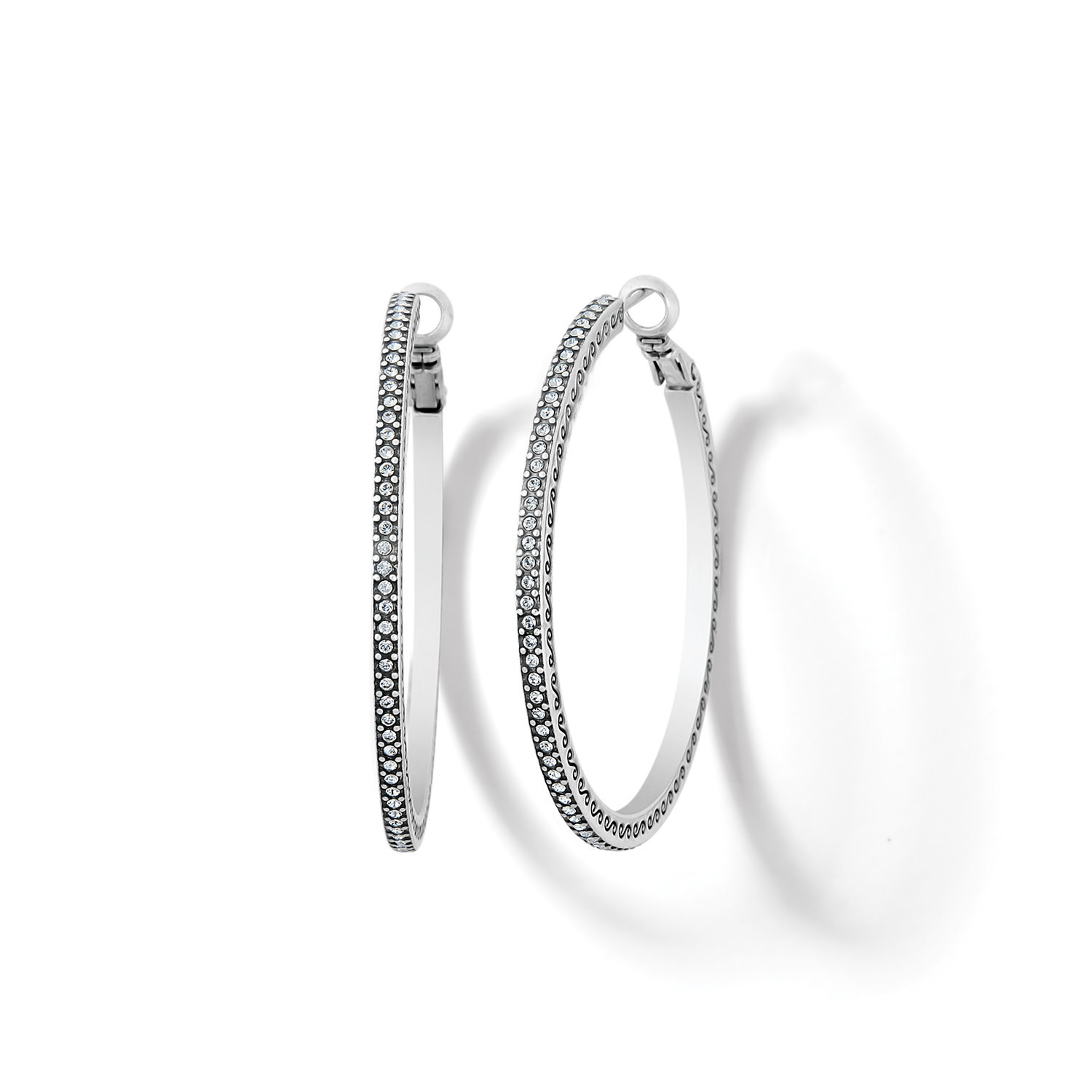 14k White Gold Diamond Hoop Earrings 002-150-02048 Dunkirk | Dickinson  Jewelers | Dunkirk, MD