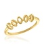 Five CZ Teardrop Gold Layers Ring