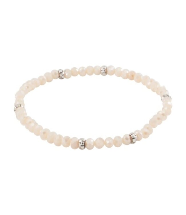 Mini Crystal Bracelet Silver Accent