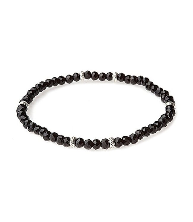 Mini Crystal Bracelet Silver Accent