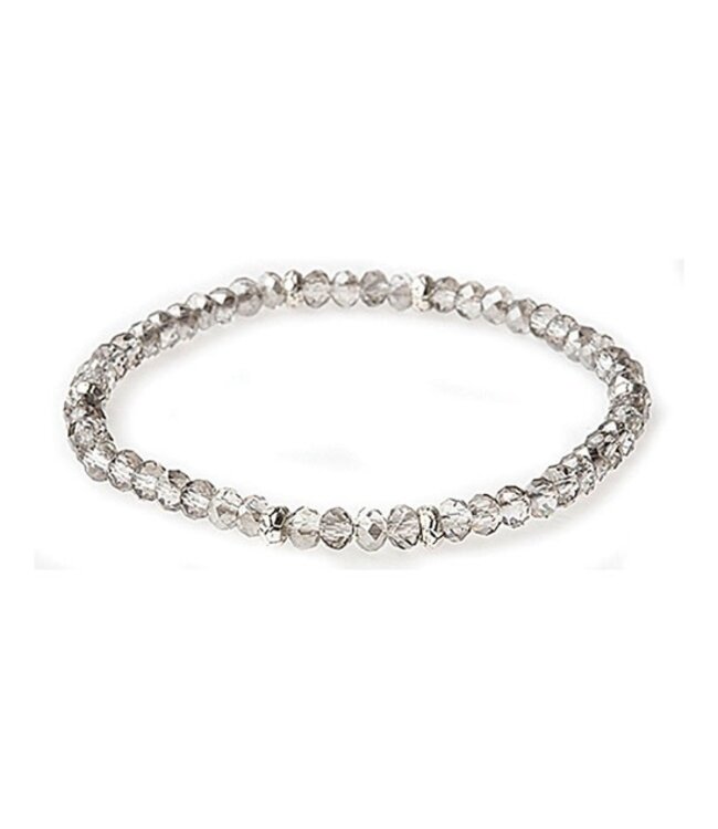 Mini Crystal Bracelet Silver Accent