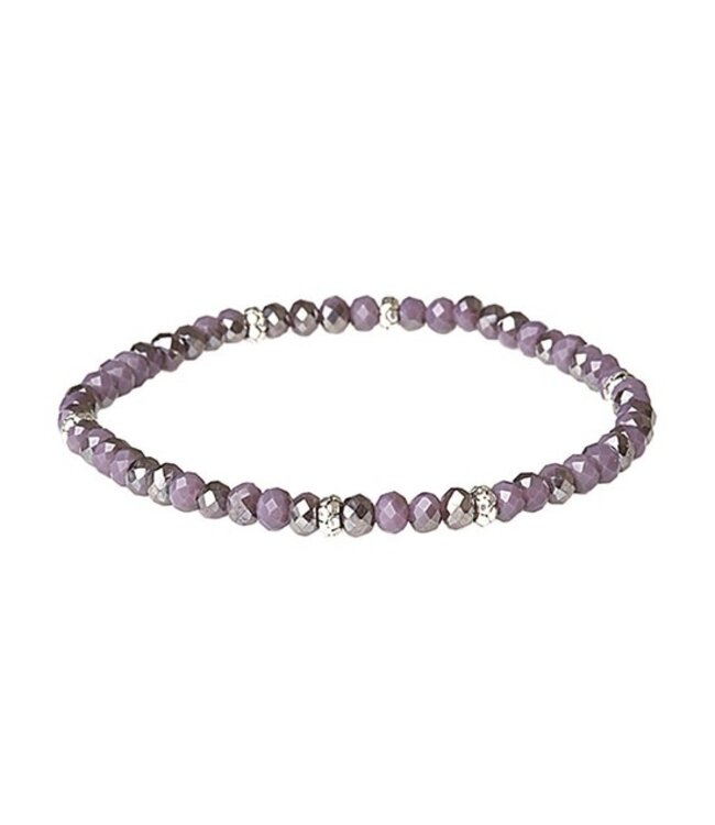 Mini Crystal Bracelet Silver Accent