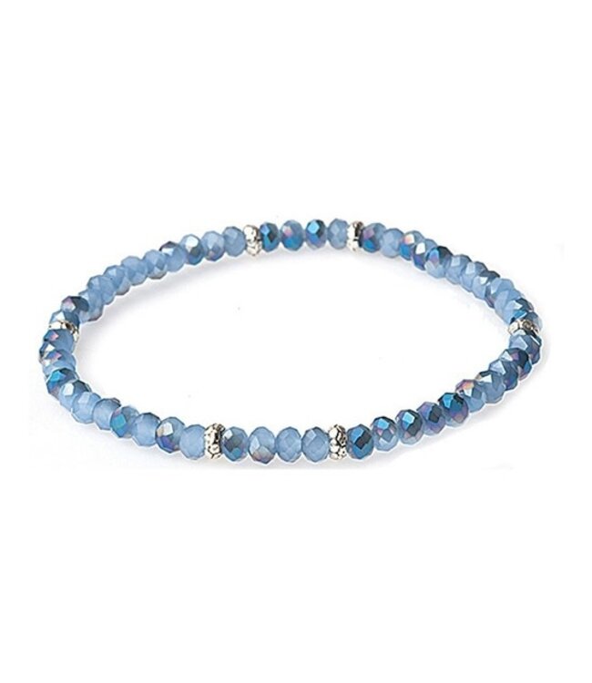 Mini Crystal Bracelet Silver Accent