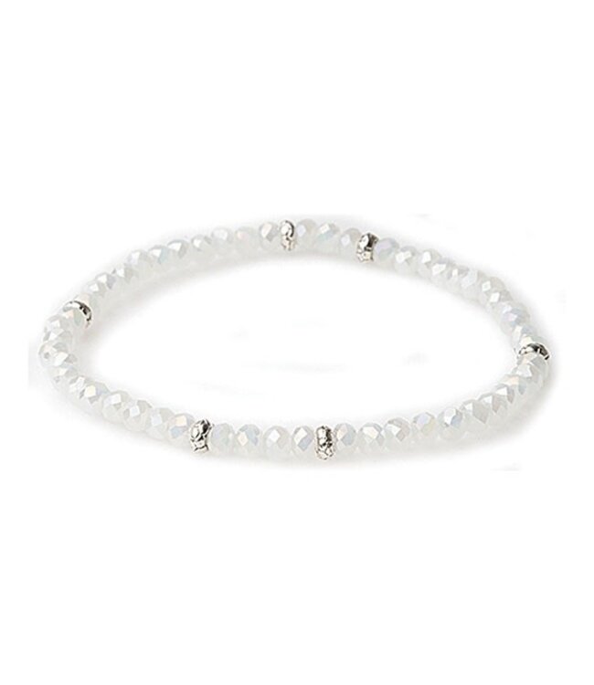 Mini Crystal Bracelet Silver Accent