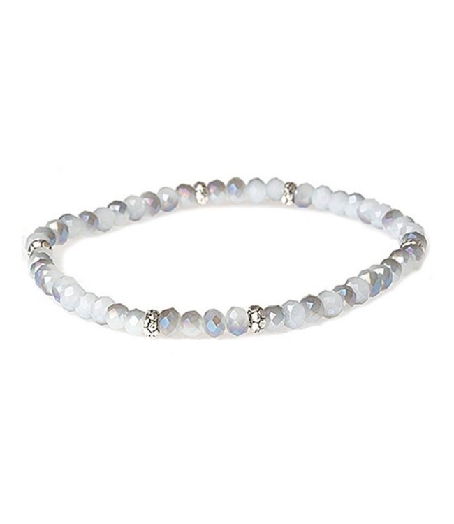 Mini Crystal Bracelet Silver Accent