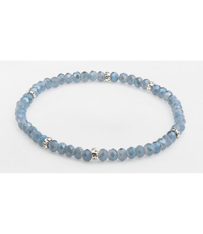 Mini Crystal Bracelet Silver Accent