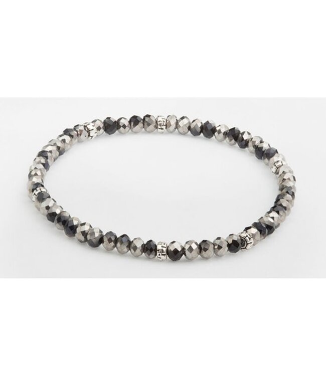 Mini Crystal Bracelet Silver Accent