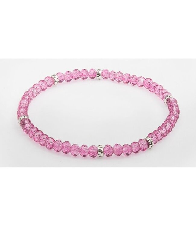 Mini Crystal Bracelet Silver Accent