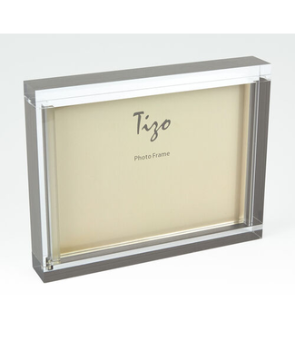 TIZO Acrylic Photo Frame Block - Silver 4x6