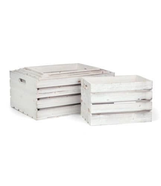 Whitewashed Wood Crates