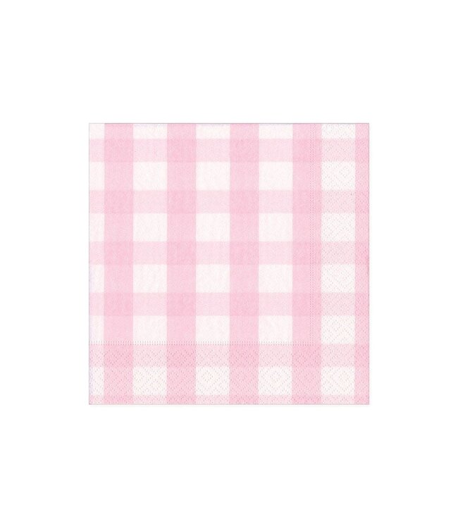 Gingham Pink - Napkin Cocktail