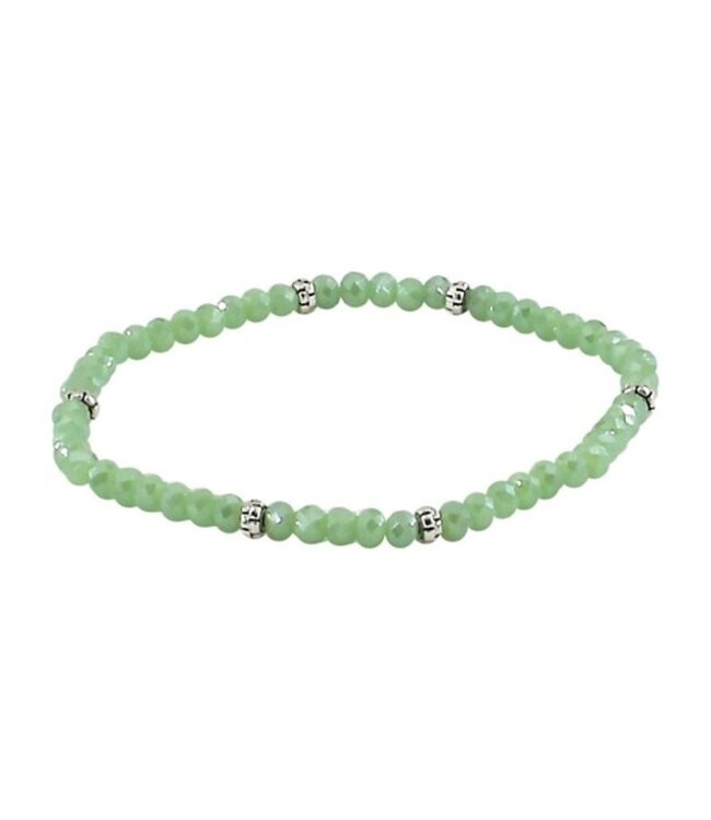 Mini Crystal Bracelet Silver Accent