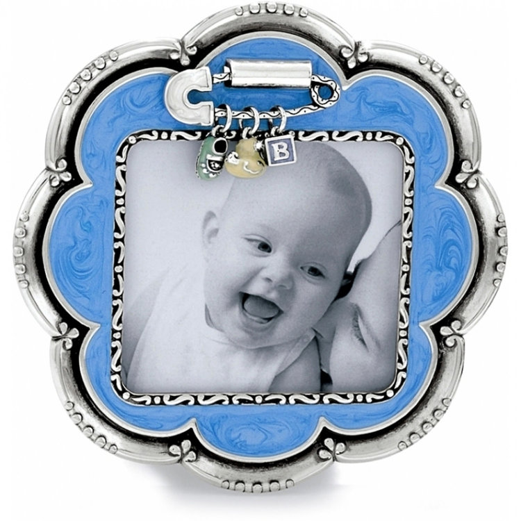 BRIGHTON Baby Love Flower Frame blue Amber Marie and Company