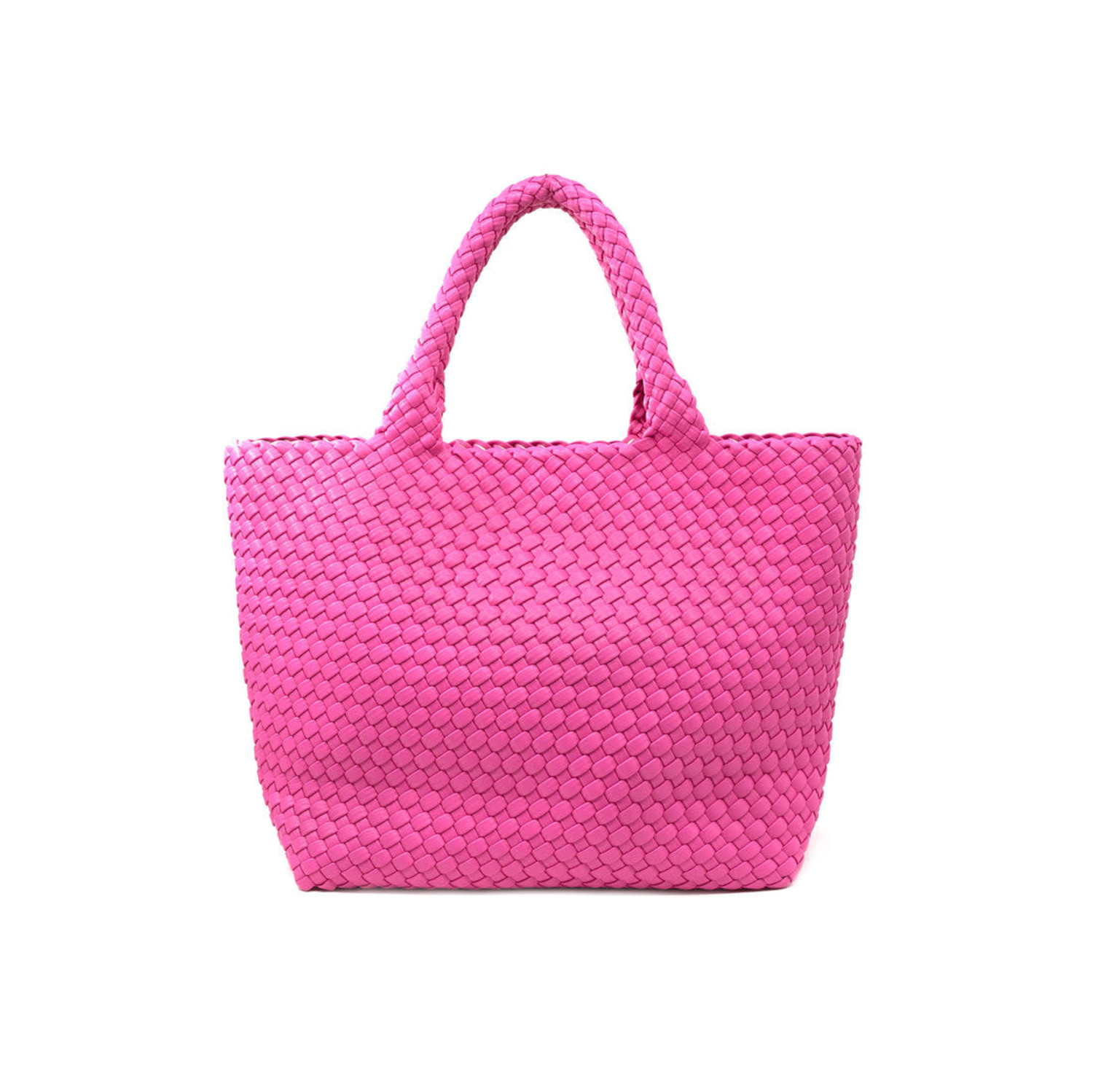 WOVEN MAXI BASKET BAG - Pink