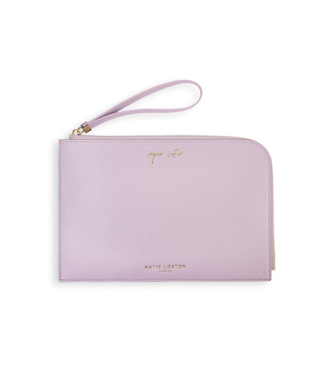 KATIE LOXTON Secret Message Pouch Super Sister - Lilac