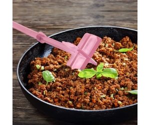Zulay Kitchen Meat Chopper for Ground Beef and Ground Beef Smasher - Pink