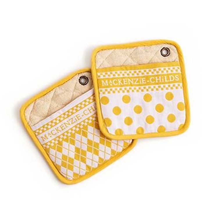 Argyle Potholders Yellow Amber Marie and Company