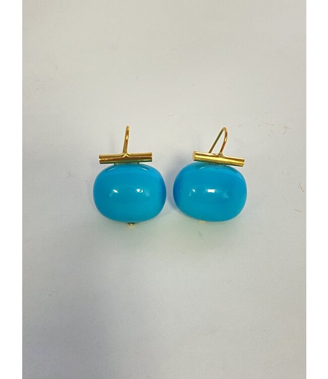 Large Pebble Pearl Ear Wire