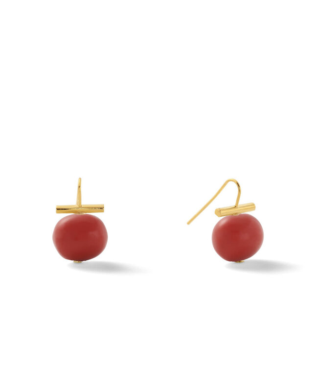 Medium Pebble Pearl Ear Wire