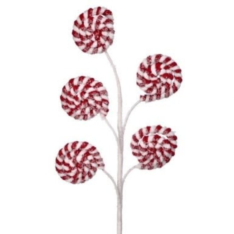 22" Cotton Candy Peppermint Disk Spray Amber Marie and Company