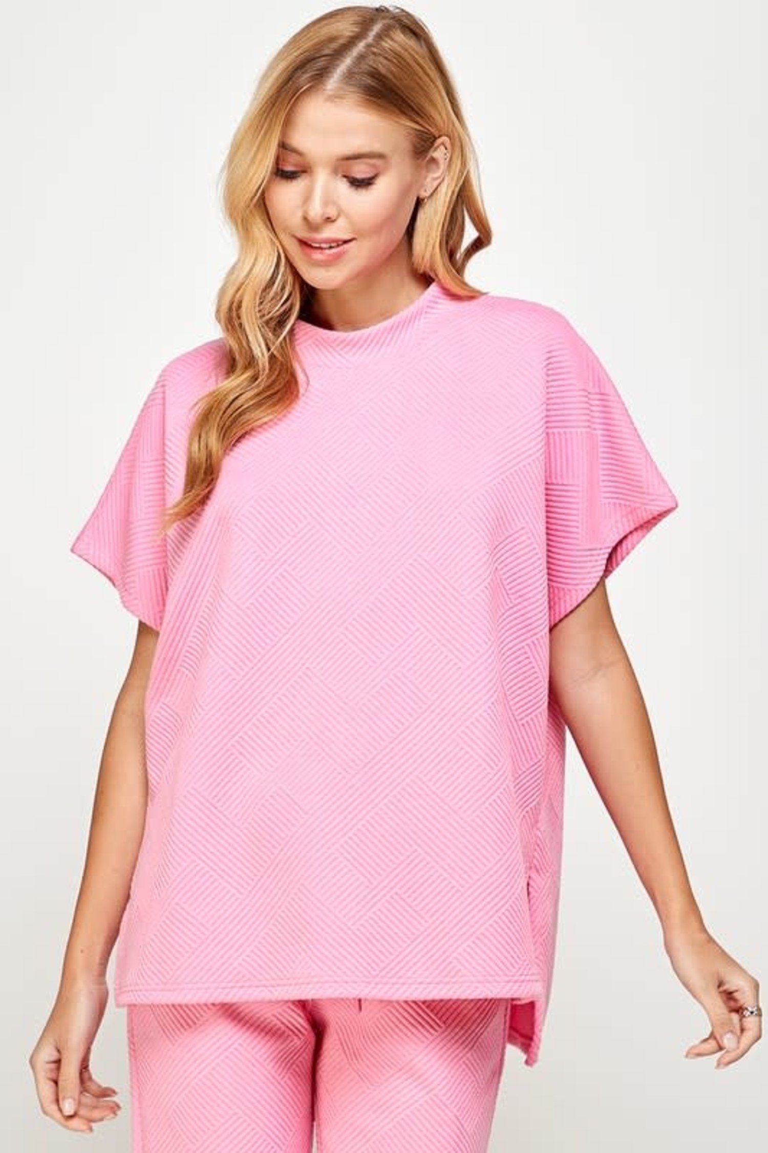 PRETTYLITTLETHING Women's Cotton Pink Oversized T-Shirt - Size M