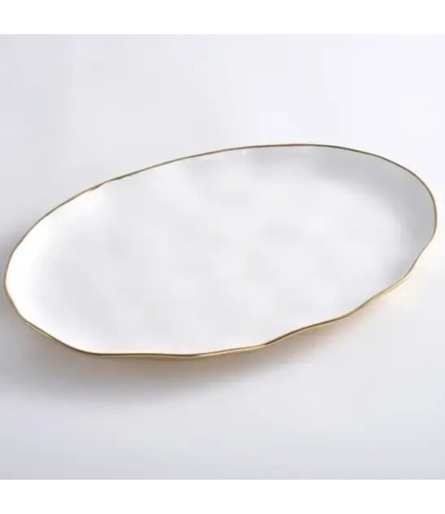 PAMPA BAY White Oval Tray