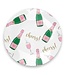 Champagne Glass Round Trinket Tray