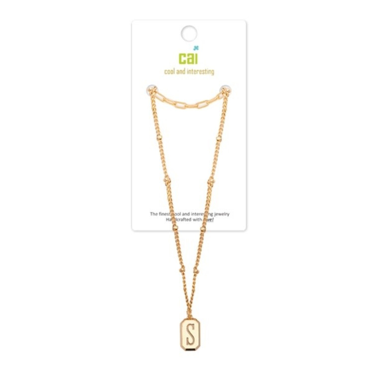 Letter Necklaces Gold - Amber Marie and Company