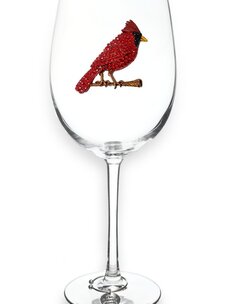 Cowboy Boot Jeweled Stemmed Wine Glass