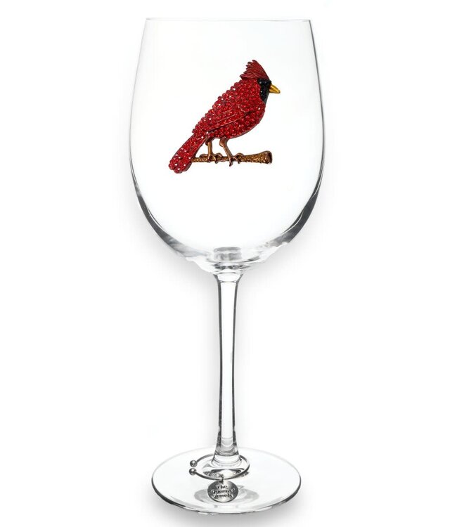 Jeweled Stemmed Wine Glass