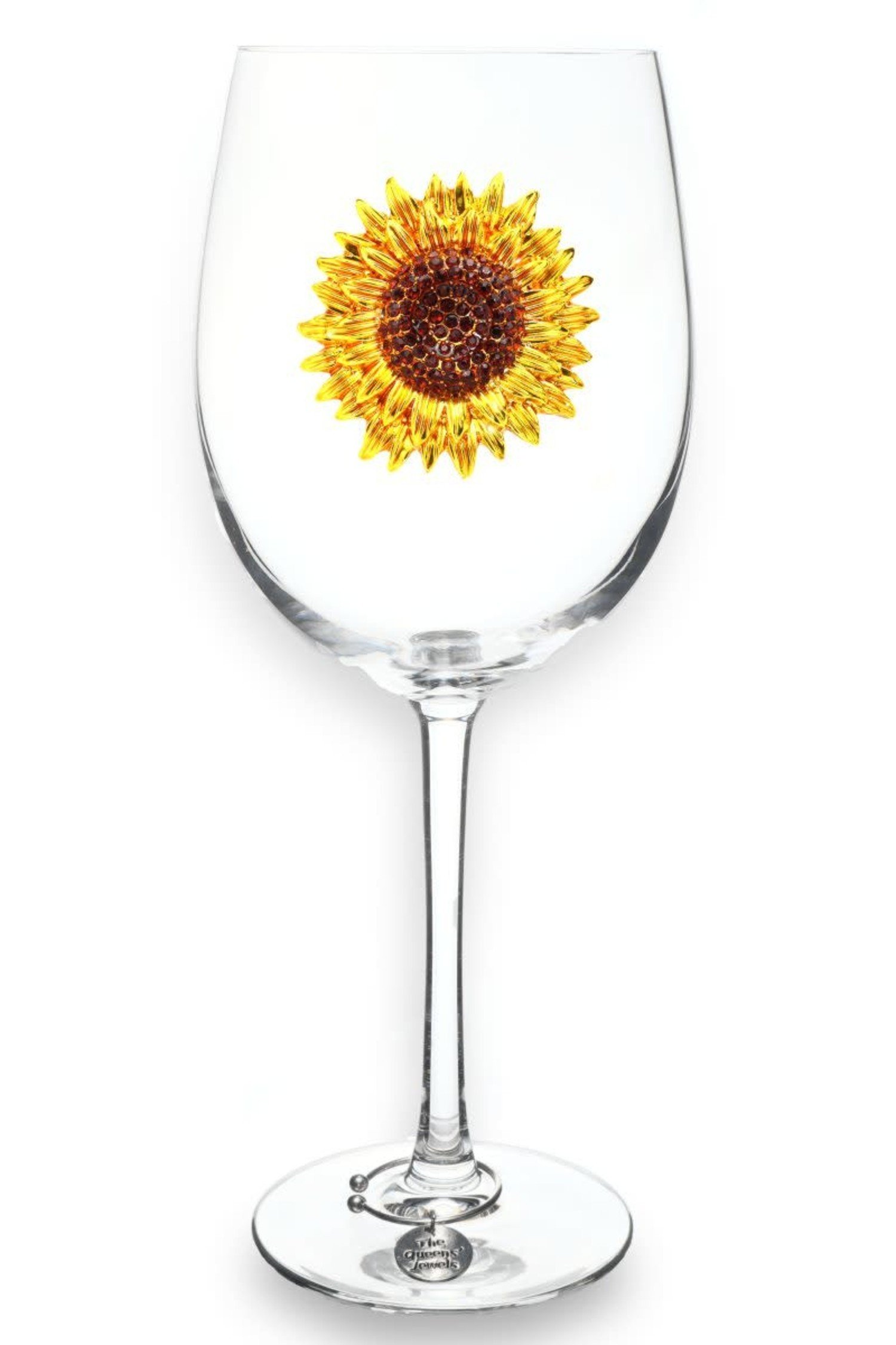 Stemless Wine Glass Beautiful Bees and Flowers Wine Glass 