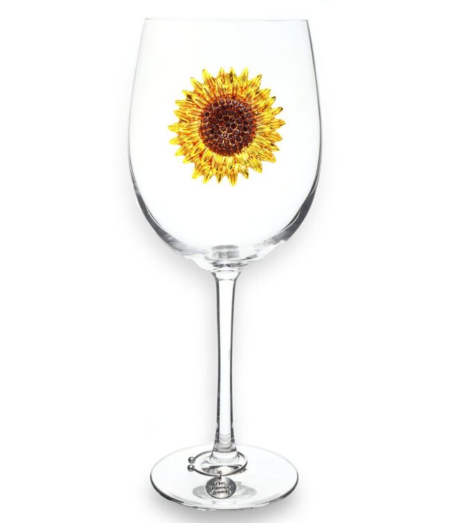Jeweled Stemmed Wine Glass