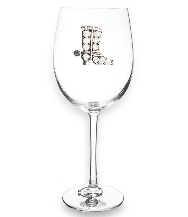 Jeweled Stemmed Wine Glass