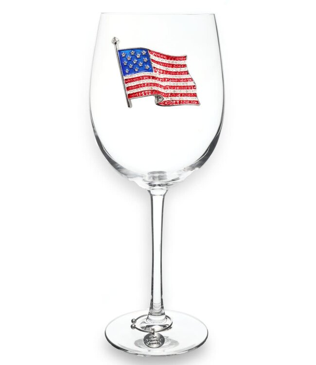 Jeweled Stemmed Wine Glass