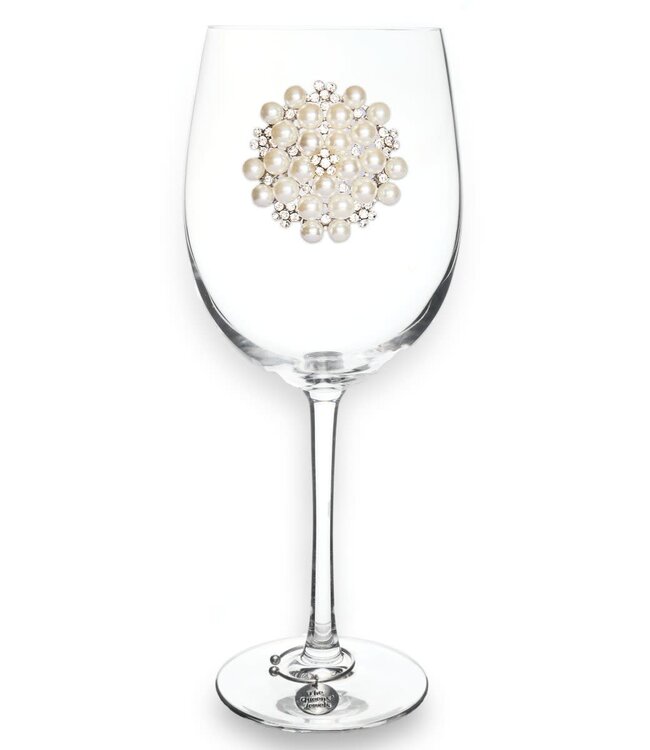 Jeweled Stemmed Wine Glass