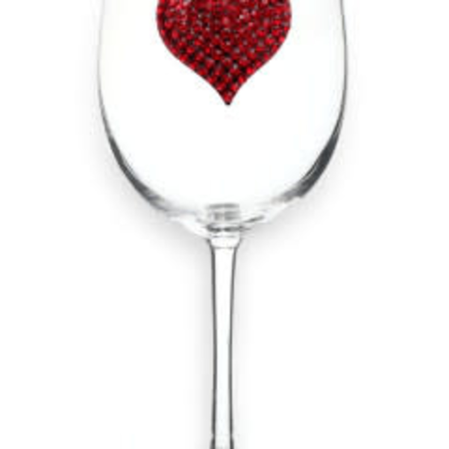 The Queens Jewels Leopard Heart Stemmed Wine Glass