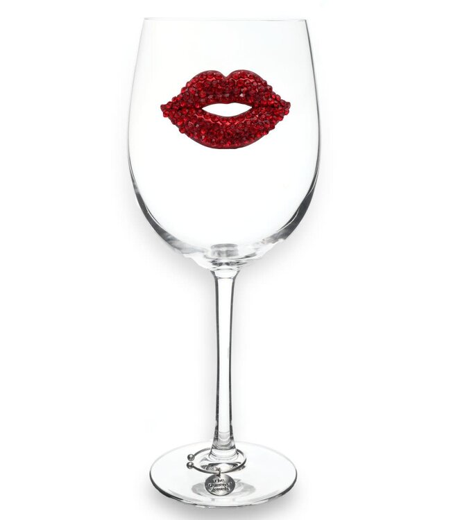 Jeweled Stemmed Wine Glass