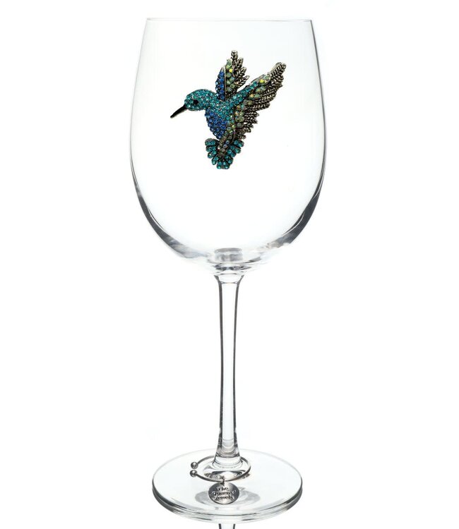 Jeweled Stemmed Wine Glass