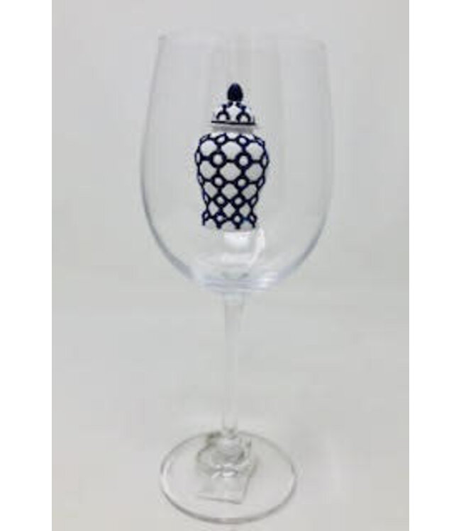 Jeweled Stemmed Wine Glass