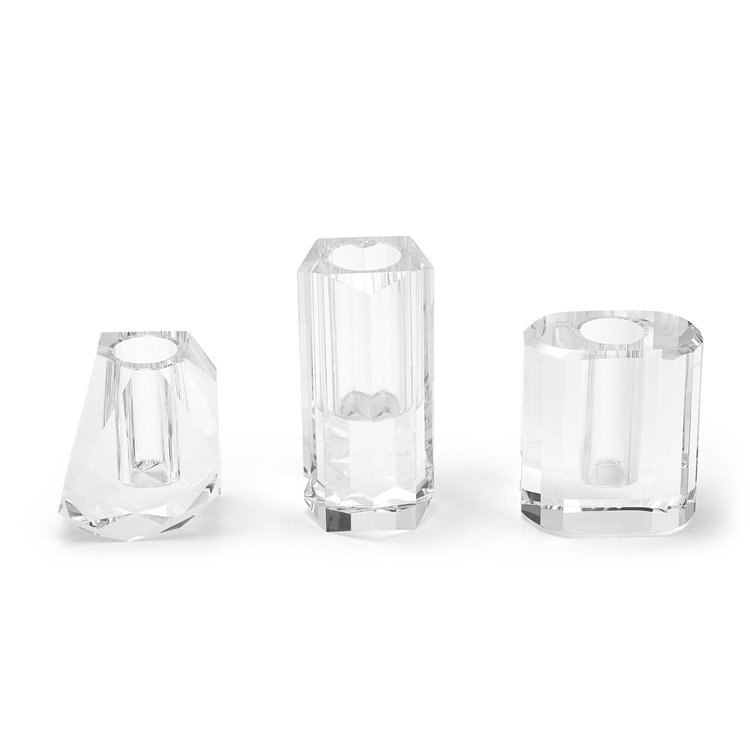 Angles Crystal Vase Amber Marie and Company