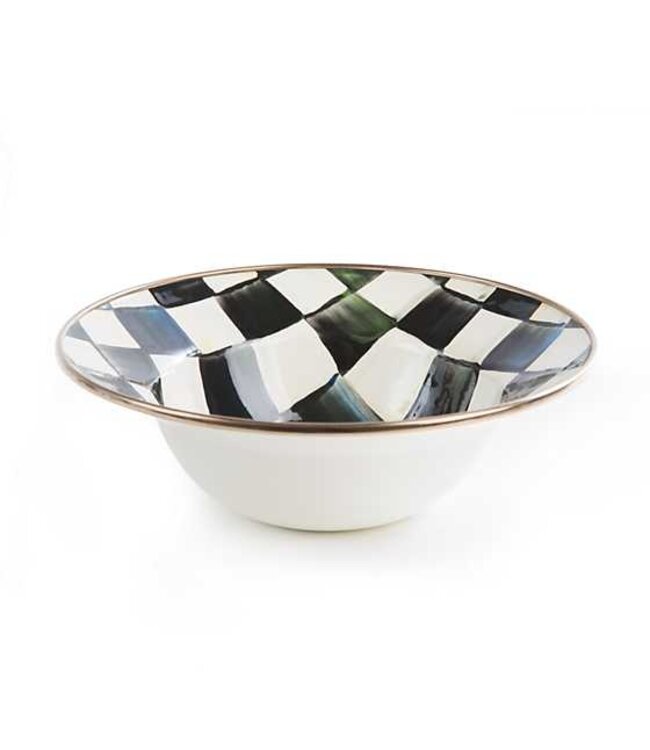 MACKENZIE CHILDS Courtly Check Enamel Breakfast Bowl
