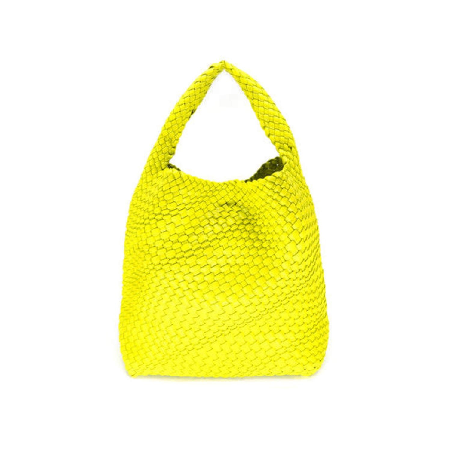 Buy Small Woven Tote Bag - Yellow and White Online