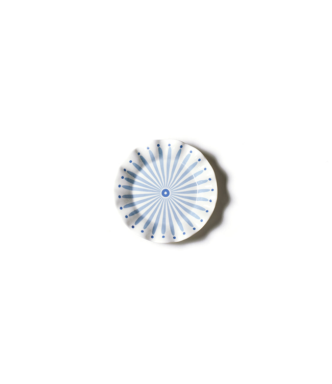 Iris Blue Burst Ruffle Salad Plate
