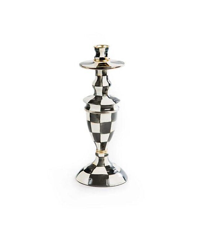 MACKENZIE CHILDS Courtly Check Enamel Candlestick - Medium
