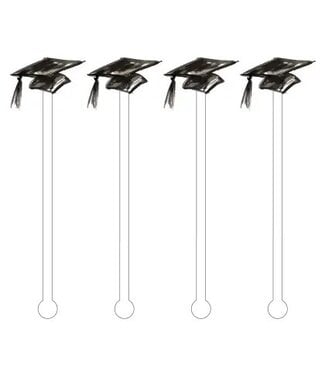 Graduation Cap Acrylic Stir Sticks