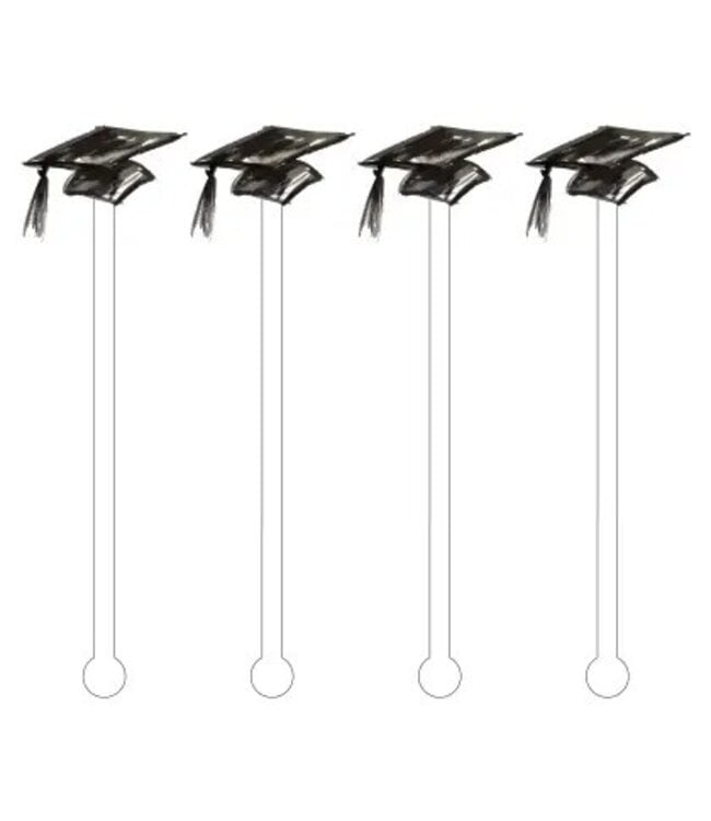 Graduation Cap Acrylic Stir Sticks
