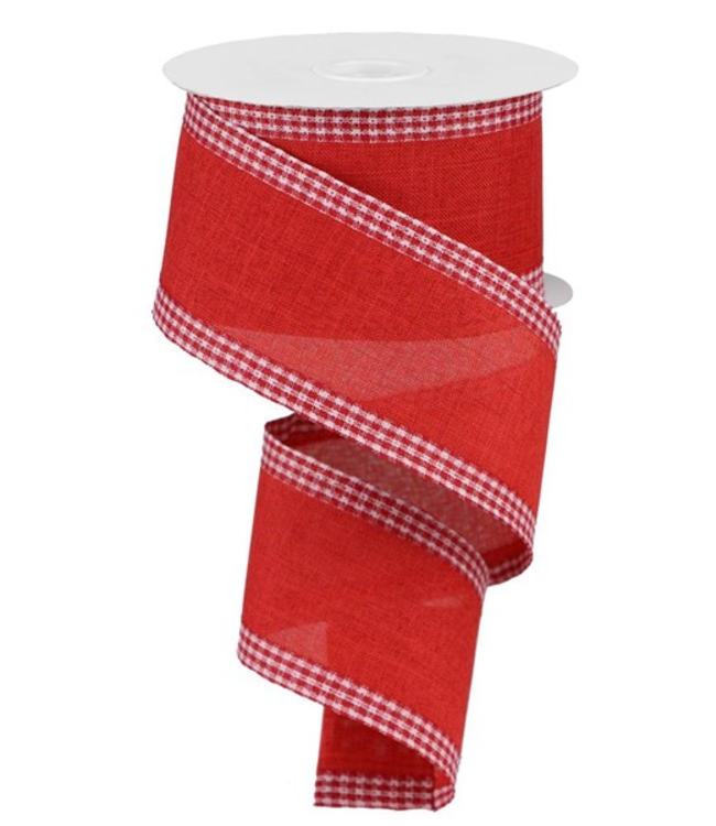 2.5"X10yd Farmhouse Gingham Ribbon
