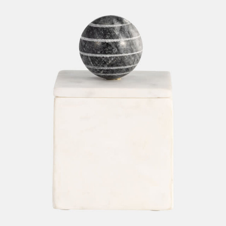 Marble Box With Orb Amber Marie and Company