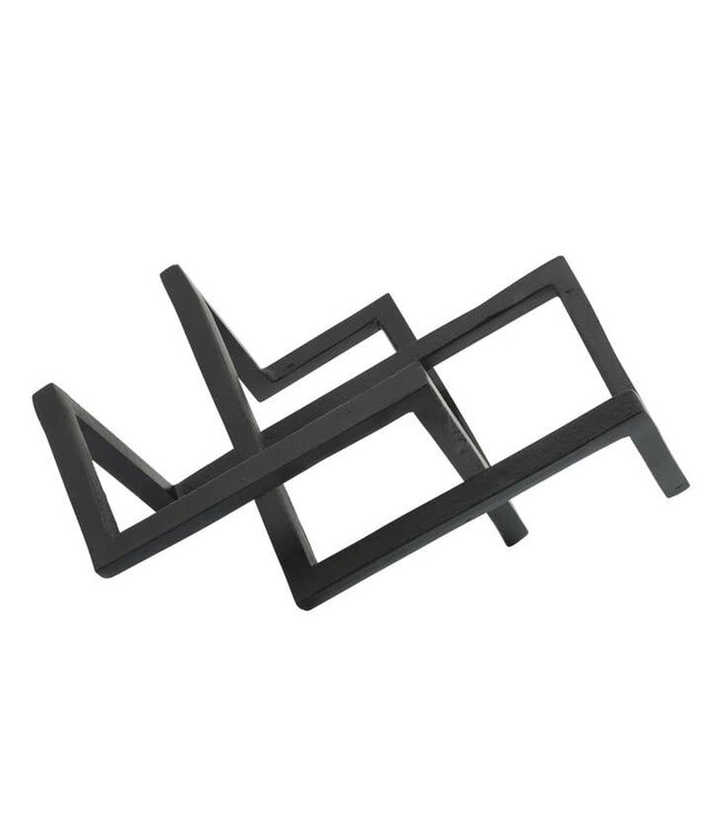 15" Metal Geometric Decor - Black